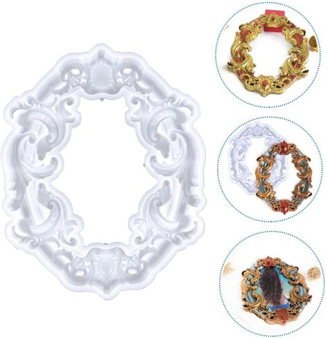Housoutil Frame Molds Resin Crafts Molding Silicone Picture Frame Moulds Decor Unique in Saudi Arabia