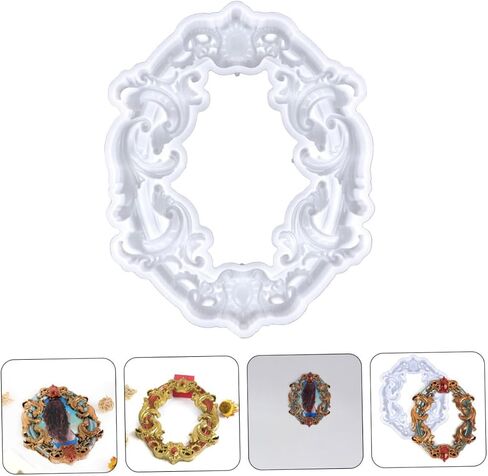 Housoutil Frame Molds Resin Crafts Molding Silicone Picture Frame Moulds Decor Unique in Saudi Arabia