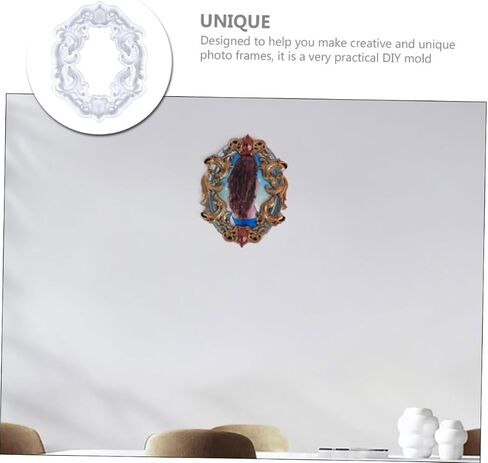 Housoutil Frame Molds Resin Crafts Molding Silicone Picture Frame Moulds Decor Unique in Saudi Arabia