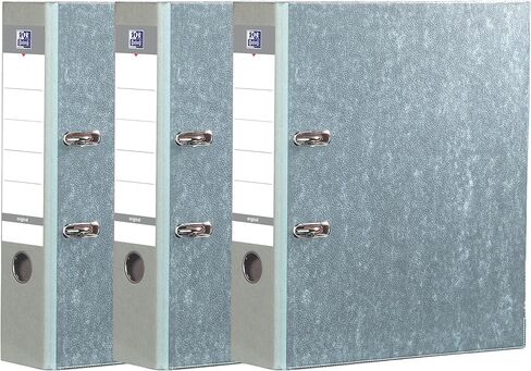 Oxford Smart Pro+ A4XL Lever Arch Files 80 mm Spine 2 Rings Gray Pack of 3 in Kuwait