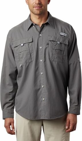 Columbia Men’s PFG Bahama™ II Long Sleeve Shirt, White, Medium in Saudi Arabia