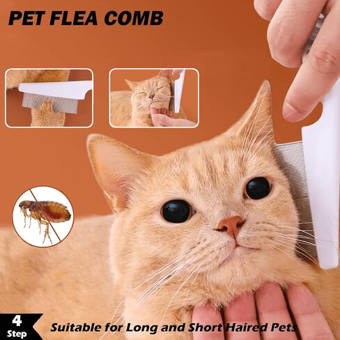5 حزمة Cat Steam Brush Kit - فرشاة مياه الحيوانات الأليفة للقطط والكلاب ، تشمل مشط Defur Spritz ، وأشعل أشعل النار ، ومشط التدليك ومشط البراغيث - in Kuwait