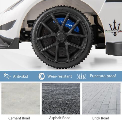 Costzon Push Car للأطفال الصغار ، 3 من كل واحد من عربة Maserati المرخصة في عربة المشي مع مقبض ، Basslail ، تحت تخزين المقعد ، القرن والموسيقى ، القدم إلى الأرض ركوب الألعاب على الأولاد الفتيات (أبيض) in Saudi Arabia