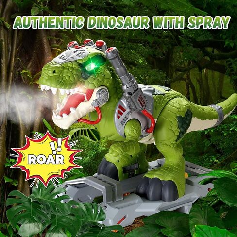 Ride Dinosaur on toy cars for Kids ، Riddler Electric Ride on Toys with Music و Light & Smoke ، هدية صبي عمرها 3-5 سنوات ، مشاة سكوتر الأطفال في مرحلة ما قبل المدرسة إلى الهواء الطلق في الهواء الطلق في الهواء الطلق in Kuwait