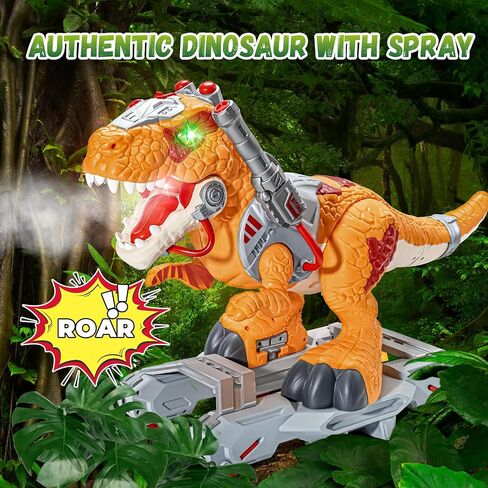 Ride Dinosaur on toy cars for Kids ، Riddler Electric Ride on Toys with Music و Light & Smoke ، هدية صبي عمرها 3-5 سنوات ، مشاة سكوتر الأطفال في مرحلة ما قبل المدرسة إلى الهواء الطلق في الهواء الطلق في الهواء الطلق in Kuwait