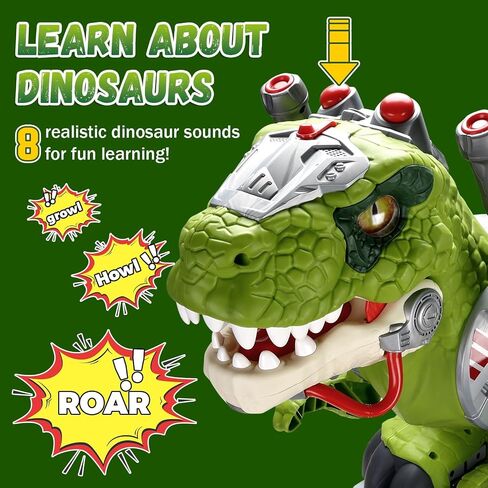 Ride Dinosaur on toy cars for Kids ، Riddler Electric Ride on Toys with Music و Light & Smoke ، هدية صبي عمرها 3-5 سنوات ، مشاة سكوتر الأطفال في مرحلة ما قبل المدرسة إلى الهواء الطلق في الهواء الطلق في الهواء الطلق in Kuwait