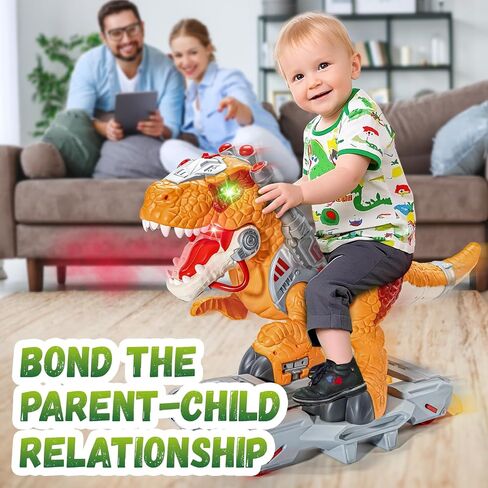 Ride Dinosaur on toy cars for Kids ، Riddler Electric Ride on Toys with Music و Light & Smoke ، هدية صبي عمرها 3-5 سنوات ، مشاة سكوتر الأطفال في مرحلة ما قبل المدرسة إلى الهواء الطلق في الهواء الطلق في الهواء الطلق in Kuwait