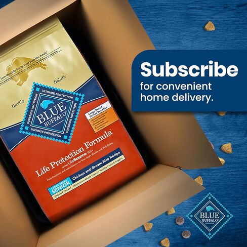 Blue Buffalo Protection Formula Bread Bread include Dry Dog Food ، يعزز صحة المفاصل والمناعة ، المصنوعة من المكونات الطبيعية ، وصفة دجاج وأرز بني ، 34 رطل. شنطة in Kuwait