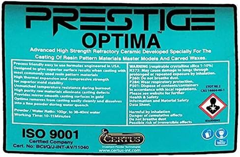 Prestige Optima ™ Jewelry Casting Investment Powder-سطح أملس للغاية لنماذج الراتنجات ثلاثية الأبعاد والذهب والفضة والمعادن النحاسية وغير الحديدية ، 20 رطلاً in Saudi Arabia