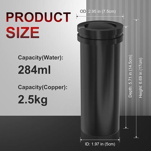 MMasters Graphite Crucible, #3 Melting Casting Tool for Gold, Silver, Copper, Aluminum, High Purity Graphite Melting Crucible Fit for Melting Furnace, Jewelry Tools in Kuwait