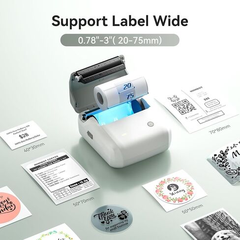 Niimbot B31 Maker Maker مع شريط ، طابعة تسمية محمولة 3 بوصة للباركود ، العنوان ، الشعار ، وضع العلامات ، صانع الملصقات الحرارية متوافقة مع الهواتف الذكية والكمبيوتر الشخصي ، الأزرق الداكن in Kuwait