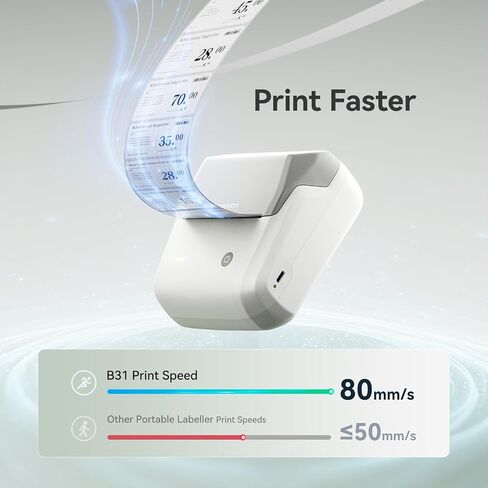 Niimbot B31 Maker Maker مع شريط ، طابعة تسمية محمولة 3 بوصة للباركود ، العنوان ، الشعار ، وضع العلامات ، صانع الملصقات الحرارية متوافقة مع الهواتف الذكية والكمبيوتر الشخصي ، الأزرق الداكن in Kuwait