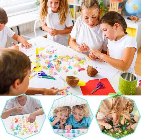 100pcs Luminous Mini Resin Animals, Glow in The Dark Miniature Fairy for Micro Garden Dollhouse Decor Landscape Aquarium Craft Gifts Party Favors (Luminous Mini Animal) in Kuwait