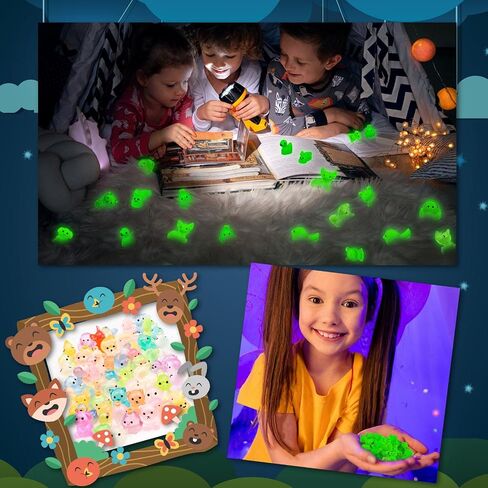 100pcs Luminous Mini Resin Animals, Glow in The Dark Miniature Fairy for Micro Garden Dollhouse Decor Landscape Aquarium Craft Gifts Party Favors (Luminous Mini Animal) in Kuwait