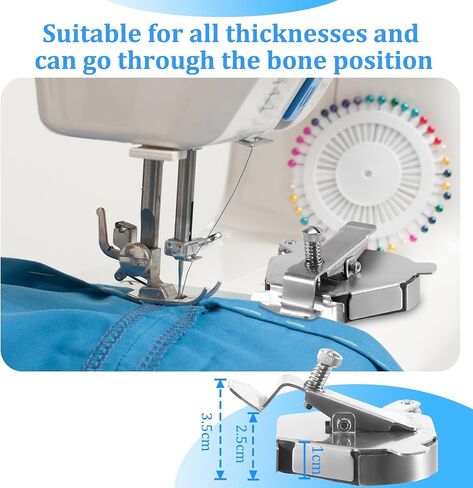 Magnetic Seam Guide for Sewing Machine, Magnetic Sewing Guide with Clip, Multifunctional Ruler, Hemmer Guide, Seam Guide, Hem Guide for Walking Foot Sewing Machine, Sewing Supplies Accessories in Saudi Arabia