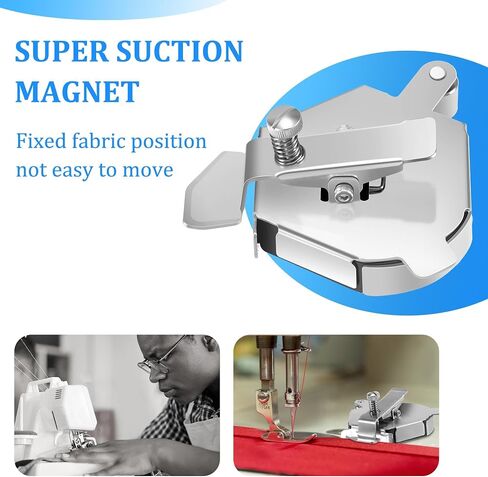 Magnetic Seam Guide for Sewing Machine, Magnetic Sewing Guide with Clip, Multifunctional Ruler, Hemmer Guide, Seam Guide, Hem Guide for Walking Foot Sewing Machine, Sewing Supplies Accessories in Saudi Arabia