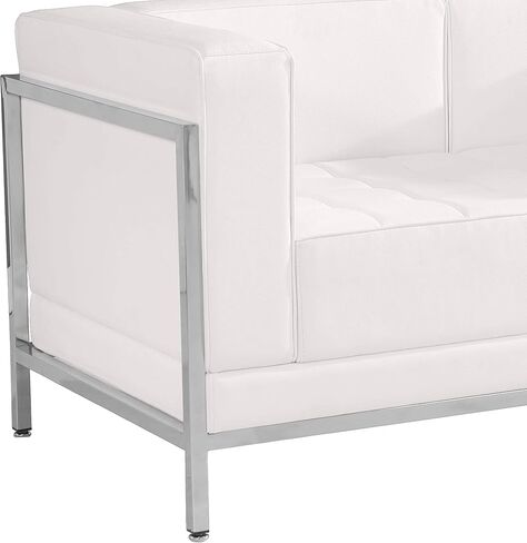 Flash Furniture Hercules Imagination Series Contemporary Black Leathersoft Loveseat مع إطار غلاف in Saudi Arabia