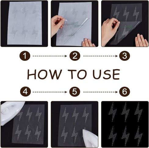 24pcs Lightning Glass Rhinestone beadozzed أحجار الراين الحديد على الإصلاح الساخن نقل DIY صائق رقعة تزيين ملصق بلوري مبهر للملابس للملابس حقيبة DIY Art Craft Gifts in Saudi Arabia