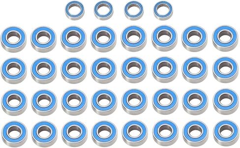 Compatible with Tamiya for GF-02 for GF02 Remote Control Car Parts Replacement Accessories 36pcs Sealed Steel Bearing Kit RC Car Accessories Spare(Blue) in Saudi Arabia