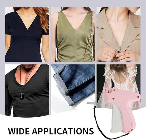 بندقية غرزة ، سلاح غرز للملابس ، وضع علامة على البندقية للملابس ، مثبتات الملابس السريعة خياطة ، تشمل 6 إبرة ، 1000 سوداء و 1000 أبيض in Kuwait