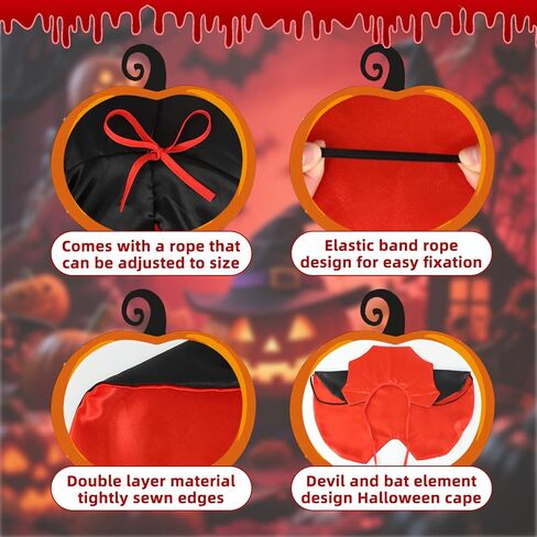 Vampire Dog Halloween Costume Devil Dog Costumes Cape Hairband for Medium Dogs Halloween Party Cosplay Costumes for Large Medium Dogs Pets in Kuwait