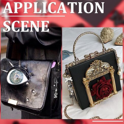 SUNNYCLUE 1 Box 160Pcs Keychain Making Kits Gothic Key Chains Black Butterfly Beads Heart Charm Halloween Gothic Charms Acrylic Glass Spacer Beads for Keychains Making Women Adults DIY Crafts Supplies in Saudi Arabia