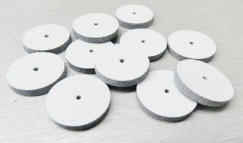 Silicone Square Edge Wheels White Coarse for Jewelry Polishing Made in Germany Pack of 10 by JTS in Saudi Arabia
