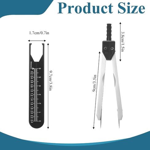 EKG ECG Calipers ECG Caliper Nursing or Doctor Electrocardiogram Divider Black Calipers Ruler Measuring Tool for Medical Student in Saudi Arabia