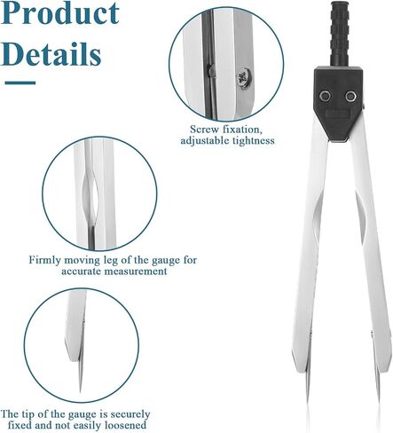 EKG ECG Calipers ECG Caliper Nursing or Doctor Electrocardiogram Divider Black Calipers Ruler Measuring Tool for Medical Student in Saudi Arabia