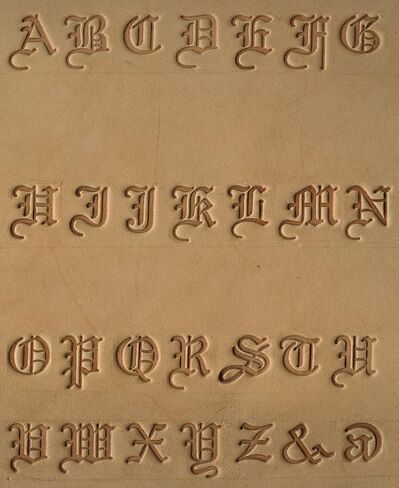 SLC 26 Piece 3/4" Old English Metal Alphabet Stamp Set with Stamp Handle Included Grey in Saudi Arabia