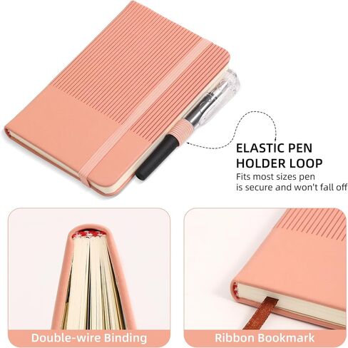 Bobo Rabbit 3 Pack Pocket Journal Notebooks A6 Size Small Mini Notebook for Note the the Grapcover Leather College محكم بها منصات ملاحظات مبطنة للنساء الرجال in Kuwait