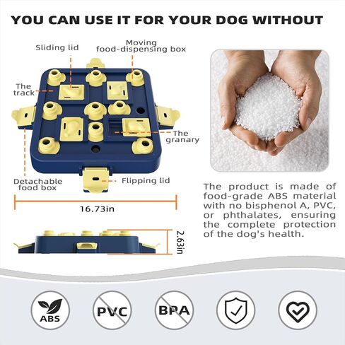 KADTC Interactive Dog Chess Puzzle Toy-3-in-1 تعالج الألغاز ولعب جرو Buppy Puppy الملل للاشتعال لتحفيز الدماغ (الكلاب الصغيرة/المتوسطة/الكبيرة) in Kuwait