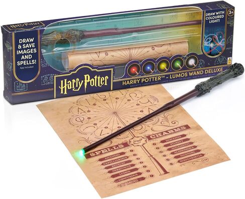 رائع! مجموعة الأشياء Harry Potter 14 Deluxe Lumos Wand Light-Rainting ، Multicolor in Kuwait