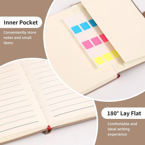 Bobo Rabbit 3 Pack Pocket Journal Notebooks A6 Size Small Mini Notebook for Note the the Grapcover Leather College محكم بها منصات ملاحظات مبطنة للنساء الرجال in Kuwait