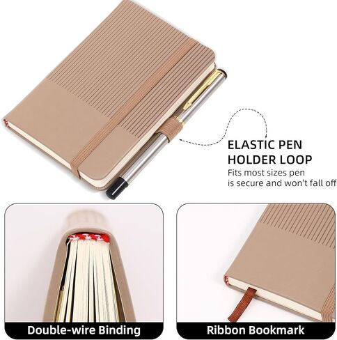 Bobo Rabbit 3 Pack Pocket Journal Notebooks A6 Size Small Mini Notebook for Note the the Grapcover Leather College محكم بها منصات ملاحظات مبطنة للنساء الرجال in Kuwait