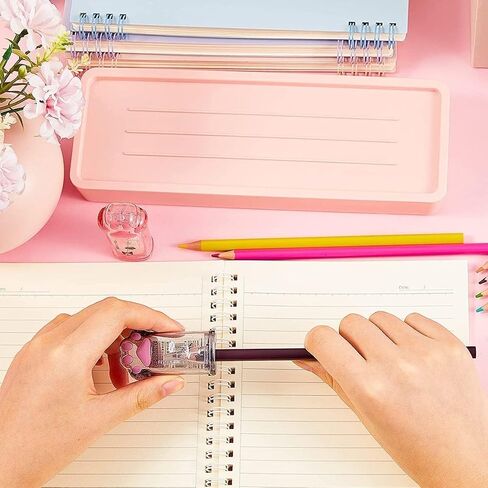 4Pcs Pink and Grey Manual Pencils Sharpeners Kids Cat Claw Pencil Sharpener Stationery with Lid for Office Home Supplies Pencil Sharpeners,Writing and Correction Supplies in Saudi Arabia