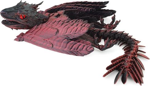 ريش Wyvern Dragon ، لعبة Dragon Dragon المطبوعة ثلاثية الأبعاد ، تنين مفصلي مرن ، ألعاب ثلاثية الأبعاد ، حيوان أليف سطح المكتب in Kuwait