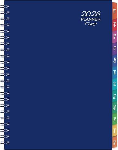 2026 Planner - 2026 Planner Weekly and Monthly ، 2026 Calendar Planner ، Jan. 2026 - ديسمبر. 2026،9 "× 11" ، مخطط شهري أسبوعي 2026 مع علامات تبويب ملونة ، غطاء مقاوم للماء ، ملزمة مزدوجة ، جيب خلفي - أسود in Saudi Arabia