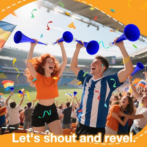 Vuvuzelas Soccer Horn Collapsible Stadium Hockey Blow Stadium Noise Maker Loud Sound Blow Noisemakers Sports Trumpet Horn maker for Sports Events Parties Supplies Favors Accessories (yellow) in Saudi Arabia