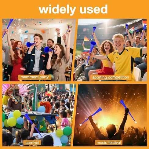 Vuvuzelas Soccer Horn Collapsible Stadium Hockey Blow Stadium Noise Maker Loud Sound Blow Noisemakers Sports Trumpet Horn maker for Sports Events Parties Supplies Favors Accessories (yellow) in Saudi Arabia