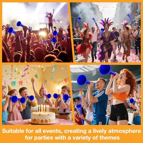 Vuvuzelas Soccer Horn Collapsible Stadium Hockey Blow Stadium Noise Maker Loud Sound Blow Noisemakers Sports Trumpet Horn maker for Sports Events Parties Supplies Favors Accessories (yellow) in Saudi Arabia
