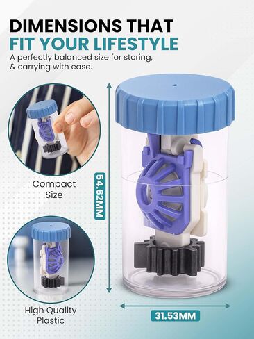 SPORTS WORLD VISION Hydrogen Peroxide Contact Lens Case (3 Pieces) Easy to Carry Vented Universal Protective Case, Barrel Shaped Contact Lens Cleaning Container for Everyday Use in Saudi Arabia