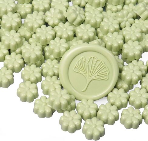 Fsalisa Flower Shape Sealing Wax Beads 105pcs حبات الختم لختم ختم الشمع ، بطاقات عيد الميلاد ، المظلات ، دعوات الزفاف ، حزم النبيذ ، غلاف الهدايا (الأزرق الداكن) in Kuwait