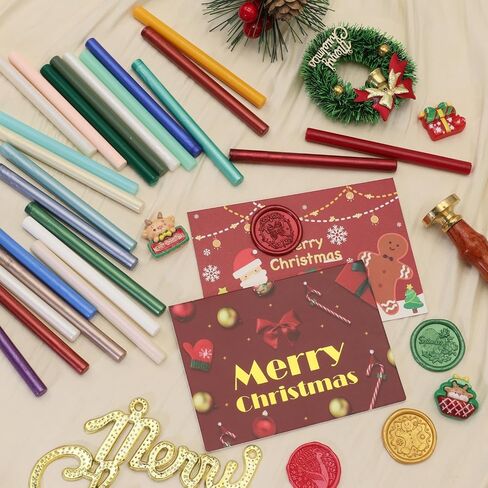 40Pcs Sealing Wax Sticks for WaxSeal Stamp, Assorted Color Sealing WaxGlue Gun Wax Seal Sticks Mini Wax Gun Stick, Mixed Colors WaxSeal Kit Great for Wedding Invitations (40) in Kuwait