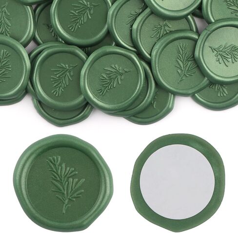 60pcs ملصقات ختم الشمع الفرع الزيتون ، ملصقات ختم غلافية خضراء للاصطدام ، رائع لالتفاف الهدايا ، دعوة الزفاف ، بطاقة تحية ، سجلات القصاصات ، عيد الميلاد in Kuwait