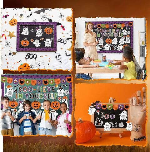 Epakh 77 PCS Halloween Bulletin Board Sets تحفيز الفصل الدراسي ديكور جدار إيجاب in Kuwait