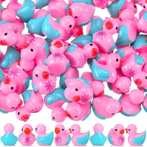 60 PCS Halloween Mini Resin SpiderWeb Ducks Tiny Duck Miniature with SpiderWeb حيوانات راتنج صغيرة ديكور المناظر الطبيعية للمكاتب المنزلية ديكور سيارات الأعياد هدية in Saudi Arabia