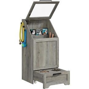 محطة تغذية الكلاب المرتفعة مع 2 أوعية من الفولاذ المقاوم للصدأ ، وخزانة لتخزين الطعام للحيوانات الأليفة وأعلى وصول in Kuwait