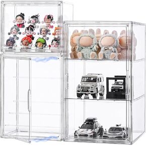 Jumbo Vertical Acrylic Display Case - Extra Tall 19.6" Cabinet for Oversized Figures, Magnetic Door & Stackable Dustproof Showcase for Statues, Plush Art Dolls (Extra Large 14.5"x11.5"x19.6") in Saudi Arabia