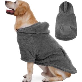 IDOMIK Fuzzy Dog Sweater with Adjustable Hood & Harness Hole,Purple,S in Saudi Arabia